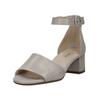 Riemchensandale GABOR COMFORT "Gabor Comfort Sandalen Leder", Damen, Gr. 39, beige, Leder, casual, Schuhe