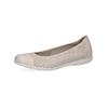 Ballerina CAPRICE "Caprice Ballerinas Leder", Damen, Gr. 37, beige (cream), Leder, casual, Schuhe