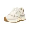 Sneaker REPLAY "Replay Sneaker Leder/Textil", Damen, Gr. 37, beige (beige, gold), Leder, Textil, casual, Schuhe