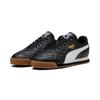 Sneaker PUMA "ROMA ANNIVERSARIO", Gr. 45, puma schwarz, puma weiß, puma team gold, Leder, mehrfarbig, sportlich, Schuhe
