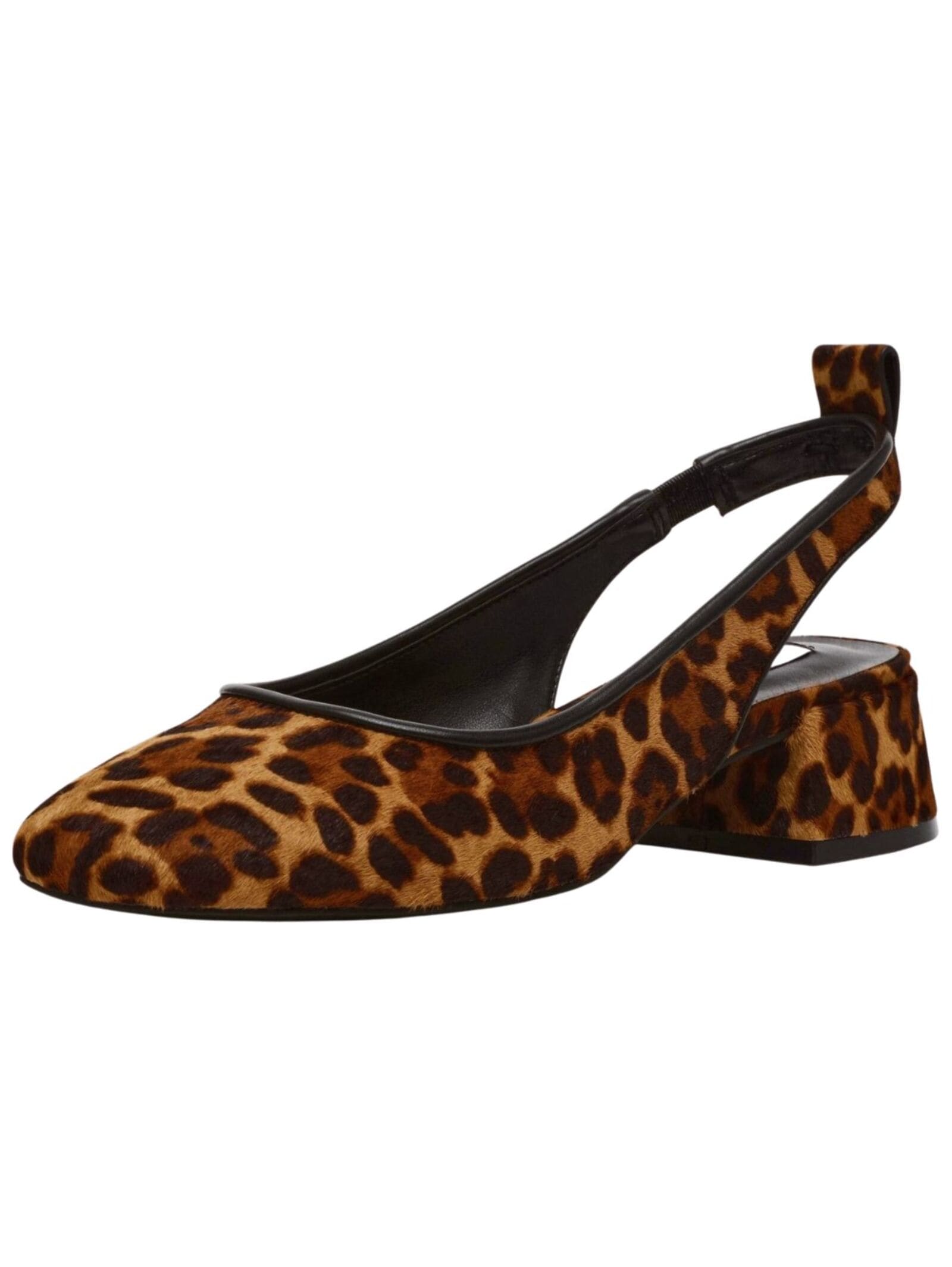 Slingpumps STEVE MADDEN "STEVE MADDEN Pumps Leder", Damen, Gr. 38, braun (leopard), Leder, Schuhe Slingpumps Image