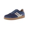 Sneaker GABOR "Gabor Sneaker Leder", Damen, Gr. 39, blau (blau, beige), Leder, casual, Schuhe