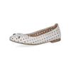 Ballerina CAPRICE "Caprice Ballerinas Nappaleder", Damen, Gr. 41, weiß, Nappaleder, casual, Schuhe