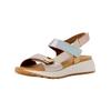 Keilsandalette GABOR "Gabor Sandalen Nappaleder", Damen, Gr. 38, puder, Nappaleder, casual, Schuhe
