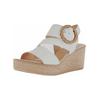 Keilsandalette GABOR "Gabor Sandalen Nappaleder", Damen, Gr. 38, braun (latte), Nappaleder, casual, Schuhe