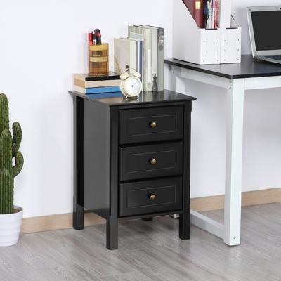 Yaheetech 3-drawer End Table with Charging Station for Bedroom, Hallway, Living Room