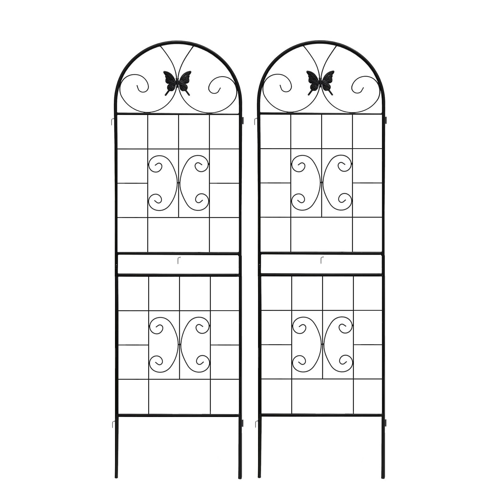 Metal Garden Trellis, 2 Pack Metal Trellis for Climbing Plants, Indoor/Outdoor Plant Trellis for Potted Plants House Plants