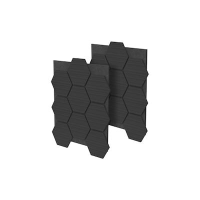ML-Design Akustikpaneele Wandpaneele 2er Set 66x81cm – 1m² Hexagon Wandverkleidung Schwarz Image