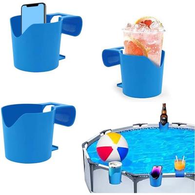 Csparkv - 3-teilige Pool-Getränkehalter, Pool-Zubehör, Kunststoff-Pool-Getränkehalter, abnehmbarer Image