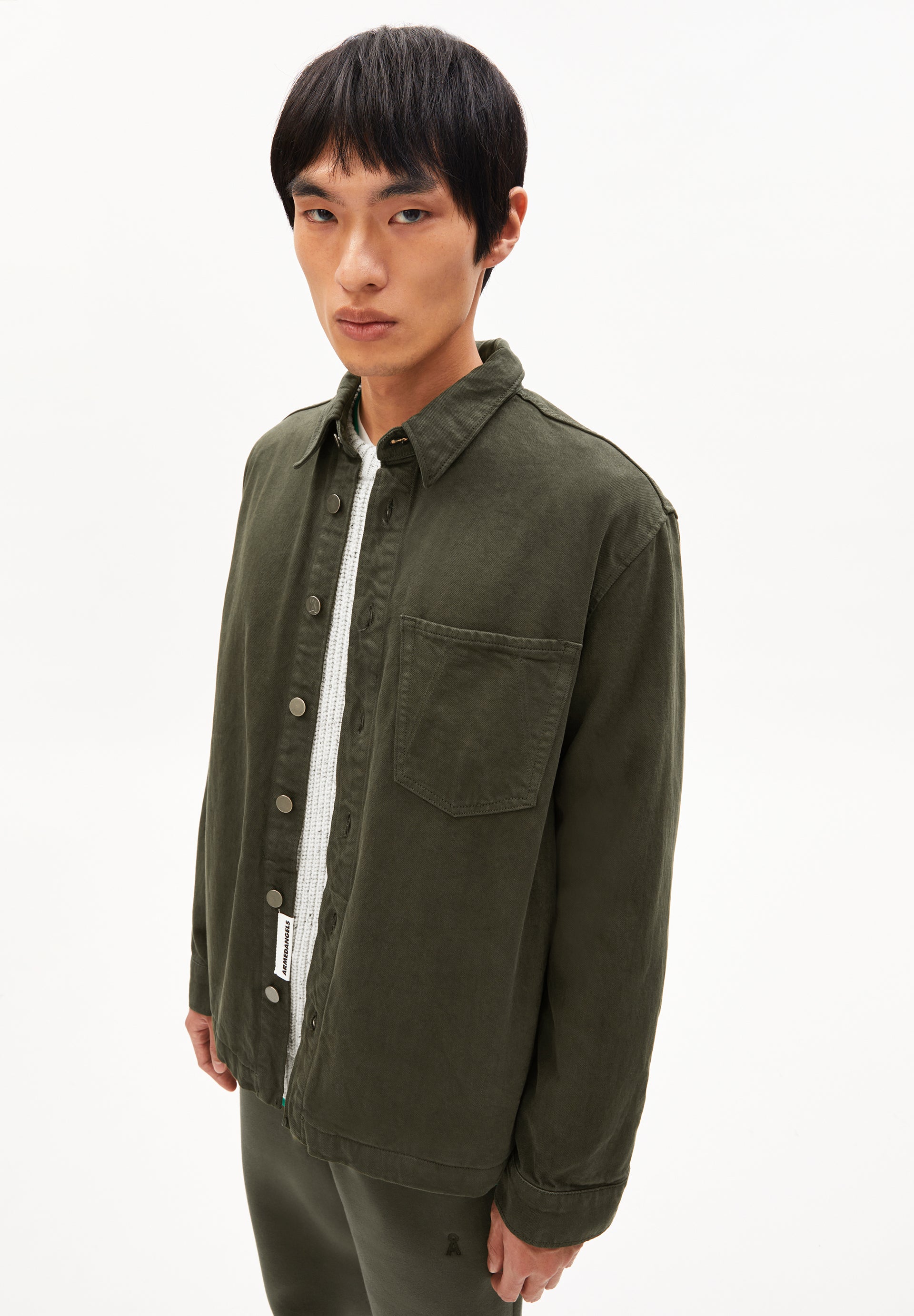YUNAAI | Overshirt aus recycelter Baumwolle - oliv (S) Image