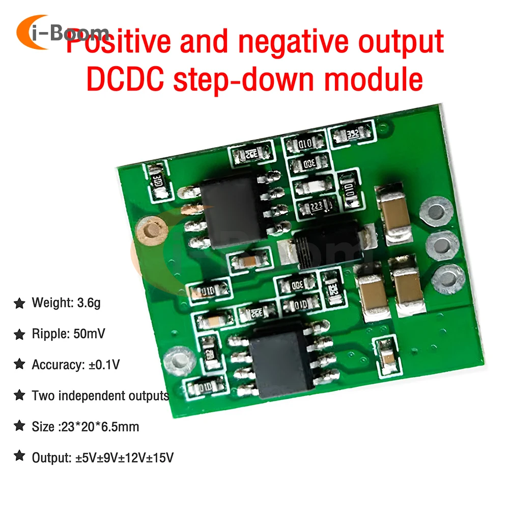 Buck-Modul-Spannungsregler DC 7 V-28 V auf DC 5 V 9 V 12 V 15 V positive und negative Dual-Ausgang-Buck-Boards für Elektronik Image
