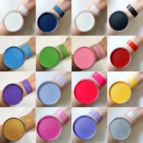 30 g Gesichtsbemalung, professionelle UV-Farben, Make-up auf Wasserbasis, Eyeliner, Neon-Körperkunst, Kuchensplit