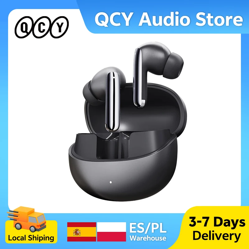 QCY MeloBuds Pro Adaptive Hybrid Active Noise Cancelling Kabellose Ohrhörer 46 dB Bluetooth 5.3 LDAC Hi-Res Audio 34H Ohrhörer Bequeme Passform Image