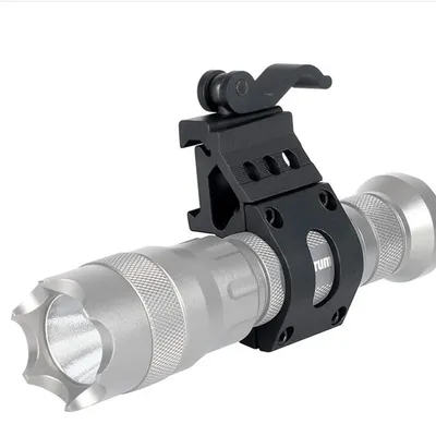 25.4mm Quick Release Flashlight Offset Mount Holder 20mm Picatinny Rail QD 45 Degree Sight Scope Mount Clamp Hunting Accessories