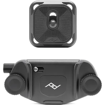 Capture Camera Clip V3, Black with Plate, Holds DSLR, Compact and Point and Shoot Bodies, Secure, Stable and Accessible