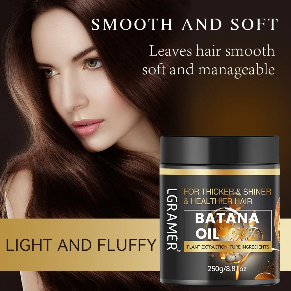 Natürliche Batana-Formel, Keratin-Haarmaske, Reparatur von Schäden, trockenes, geteiltes Haar, nährt feuchtigkeitsspendende Behandlung, glänzende, tiefe Haarpflegemaske Image