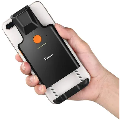 Eyoyo EY-017LP Portable 1D/2D Back Clip Bluetooth Barcode Reader Works With Phone,QR Image Maxicode PDF417 Screen Scanner