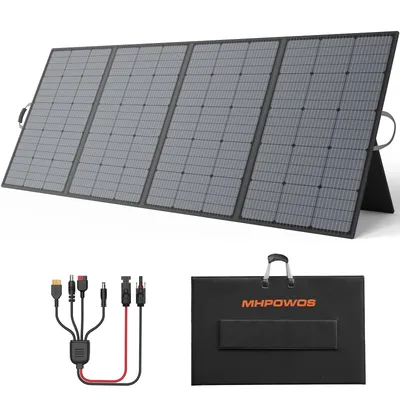 MHPOWOS Portable Solar Panel for Power Stations, 31V Solar Charger 400W Outdoor emergency backup power supply for RV Camping