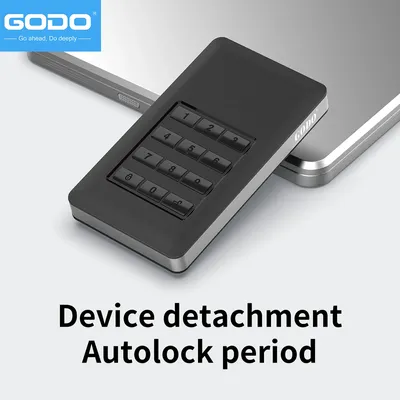 GODO M.2 MSATA Hardware encryption USB3.0 Full disk EncryptionTool free Installation with Password Mobile Hard Disk Box 2.5“Sata