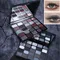 Black Smoky Eyeshadow Makeup Palette Dark Grey Smokey Eyeshadow for Goth Makeup Glitter Eye Makeup Palette Pigments Eye Shadow