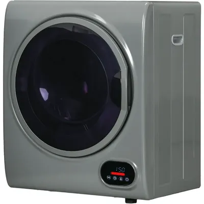HOMCOM Portable Clothes Dryer, Compact Laundry Dryer with 1.5 cu.ft Stainless Steel Drum, Intelligent Drying