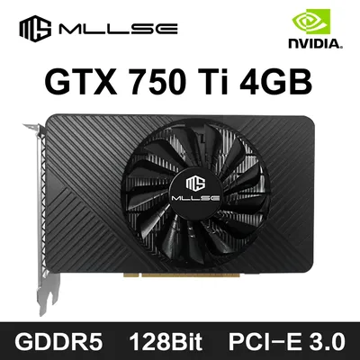 MLLSE GeForce GTX 750 Ti 4GB Graphics Card GDDR5 128 bit PCIe 3.0 x16 DirectX 12 Desktop Computer Gaming GPU Placa De Video Card