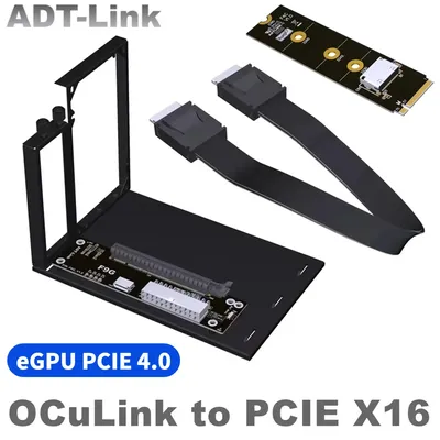 New PCIe 4.0 OCuLink to PCI-E x16 eGPU Adapter For NUC/ITX/STX/Notebook M.2 NVMe/OcuLink Laptop External Graphics Cards GPU Dock