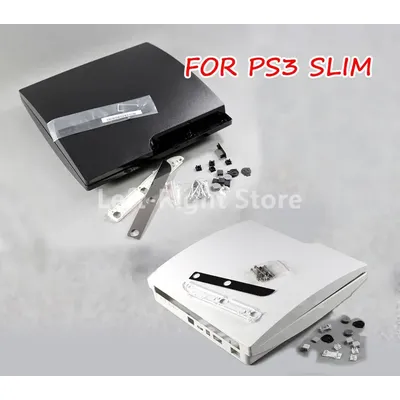 1set Black White Full Housing Shell Case For PS3 Slim 2k 3k 2000 3000 120G 320G With Logo Parts Made In China