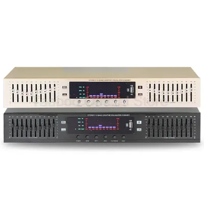EQ898 Equalizer Home Stereo Audio Front-end Effect Tuner Bluetooth USB Loudspeaker HIFI Sound Adjuster for CD DVD MP3 Computer