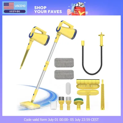 1500W Steam Mop Cleaner, 390ml Water Tank, High Temperature Steam Cleaner Air Conditioning Kitchen Steam Mop, for All Floors