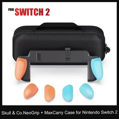 Savage Raven by Skull & Co. NeoGrip + MaxCarry Case for Nintendo Switch 2 with Replaceable Ergonomic Grip Protective for NSW2