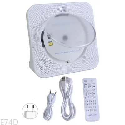 E74D Portable CDs Player with 4000mAh Recheageable Kpop Music Player with HiFi Speaker Remote Controls LCD Display