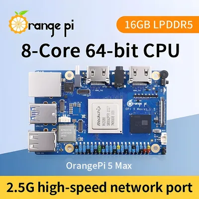 Orange Pi 5 Max 4/8/16GB RAM LPDDR5 Rockchip RK3588 Development Board M.2 PCIE 2.5G LAN WiFi+BT OrangePi 5 MAX Single Board