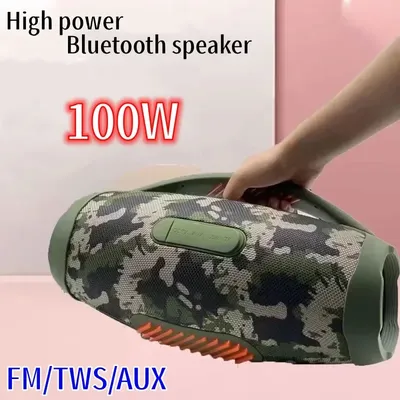 Portable High-power 100W Wireless Bluetooth Speaker RGB Light Outdoors Party Music Center Home Theater Subwoofer TWS Sound Box