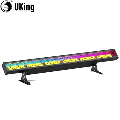 U'King 420W COB LED Retro Lights Bar 6X60W COB+120X0.2W RGB LED Stage Light DMX512 DJ Lights For Outdoor Wedding Party Show Club