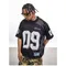 New MT99 American Sle Rugby Shirt Street Retro V-neck Short Sleeve T-shirt Men Summer Loose Sport Half Sleeve Fashion Urban You