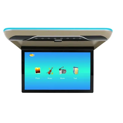 19 Inch Multimedia Video Player Car Monitor Universal Car Ceiling MP5 Monitor with HDMI Input Support USB/TF/FM