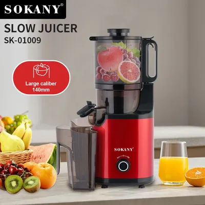 Cold Press Juicer, Slow Chewer, 140mm Large Bore Feed, Suitable for Whole Fruits and Vegetables, Easy To Clean
