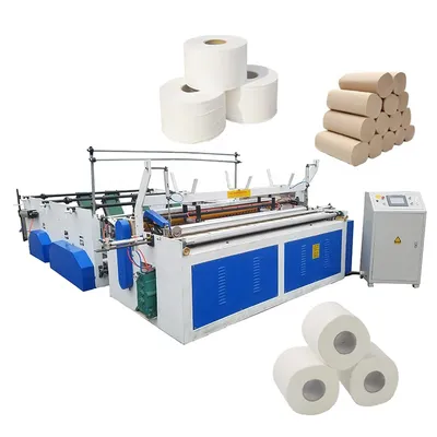 Automatic Toilet Paper Manufacturing Machine Tissue Making Equipment With PLC Touchscreen And Auto Counting