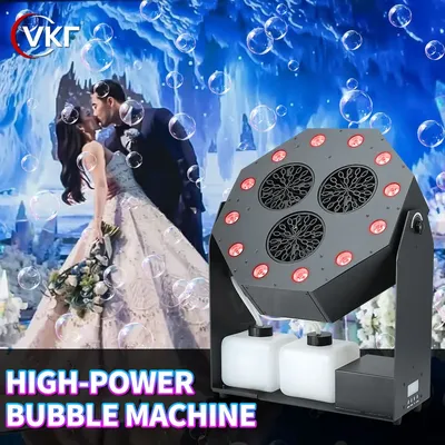 New Arrivals LED 4IN1 RGBW Storm Bubble Machine High-Power 180-degree Moving Head Bubbles Machine Stage Equipment for DJ Disco