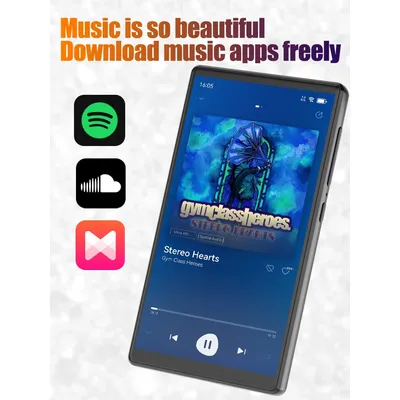 320G Famue 4.7-inch Android 13 MP3 Player - 1080P Video, 6GB RAM, Google Play, Pre-installed Spotify/YouTube/Instagram