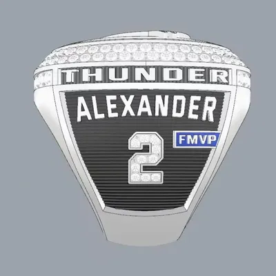 Customized 2025 Blue Ball League Champion Fan Ring，MVP