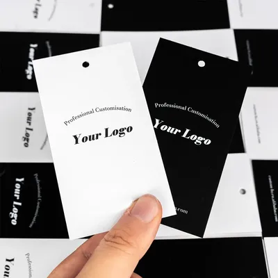 Custom Paper Tag Bottle Gift Tags Paper Hang Tags With Printed Own Logo Clothing Hangtag With Brand Name