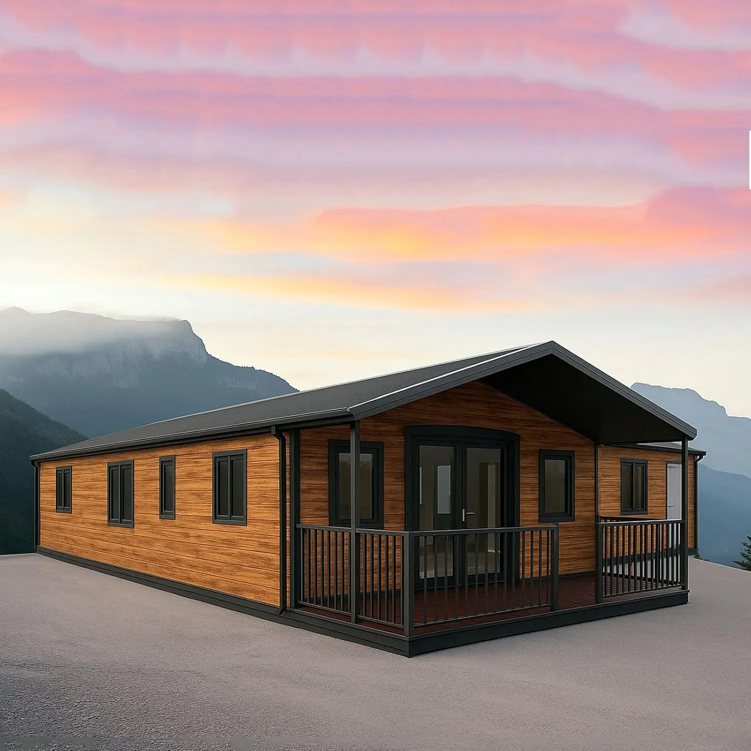 Luxury Foldable Container House with Terrace - Portable Modular Tiny House 1-3 Bedroom Custom Prefab House for Living