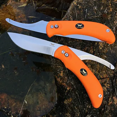 Watchman WF228 Double Blade Hunting Knife Two Blades in One,Butcher Knife, Rotating Skinning and Gutting Fixed Blade