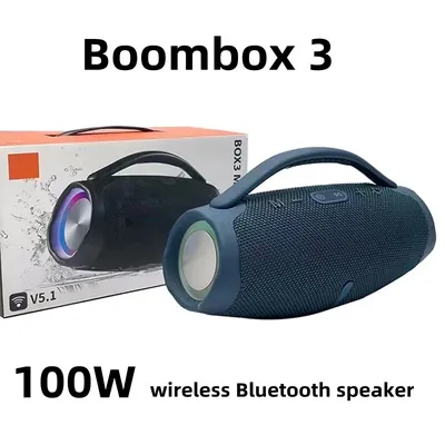 20W high-power Boombox 3 wireless Bluetooth speaker portable outdoor subwoofer RGB stereo TWS home speaker supports TF/AUX/USB