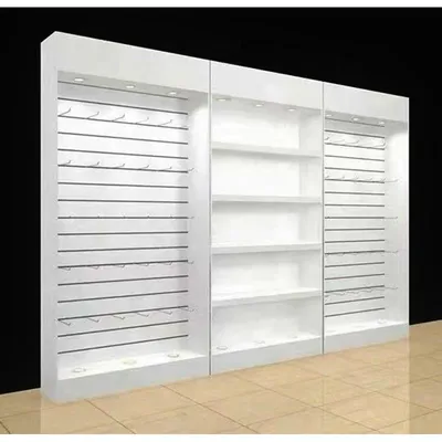 custom，Wooden Slatwall Mobile Phone Accessories Cabinet with Hooks Cellphone Accessories Store Display Stand Furniture