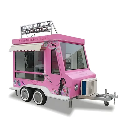 Towable Mobile Bar Coffee Ice Cream Cart Camper Van Electric Food Truck Boutique Custom Utility Trailer with Catering for USA