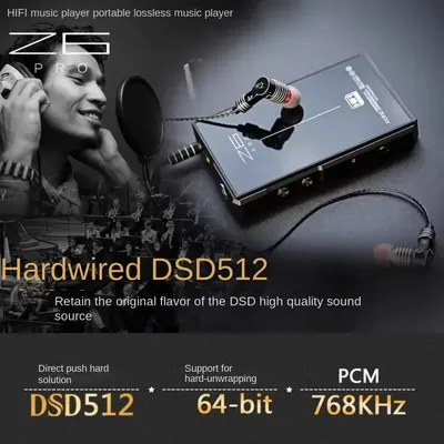 Moonlight Box Z6 DSD512 MP3 HiFi Music Player Portable Hardware Decoding Lossless Audio Master Aficionado with 2.4inch Screen