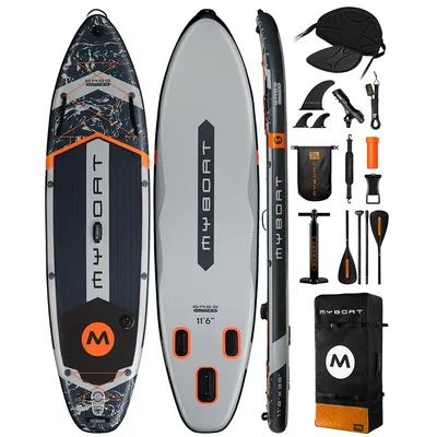 Myboat New Inflatable Paddle Board 11'6''x35''x6'' Stand Up Station Board With Accessories Extra Wide SUP Board